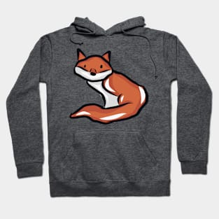 Winter fox individual sticker Hoodie